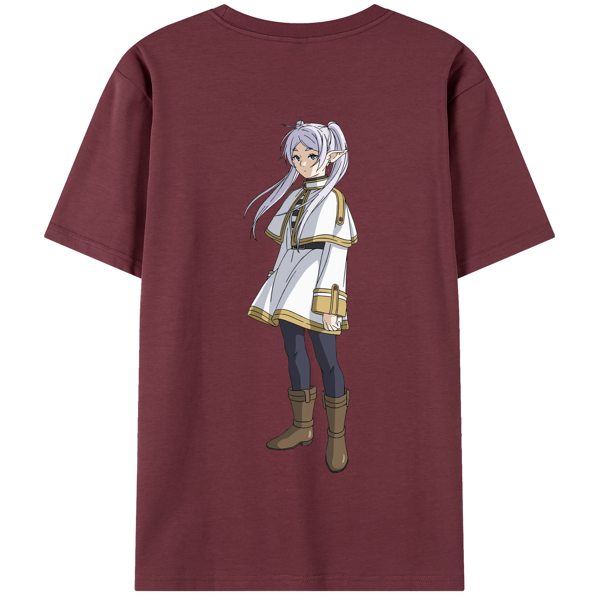 （画像用） 葬送のフリーレン Frieren 綿100％半袖Tシャツ（背面プリント）